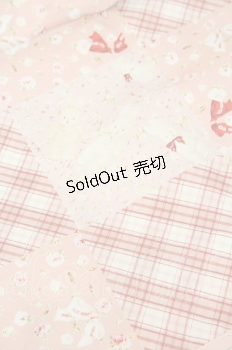 画像4: PINK HOUSE / バラ園うさぎ柄パッチワークプリントトラベルケース  ピンク I-26-09-25-113-LO-ZA-SA-ZI (4)