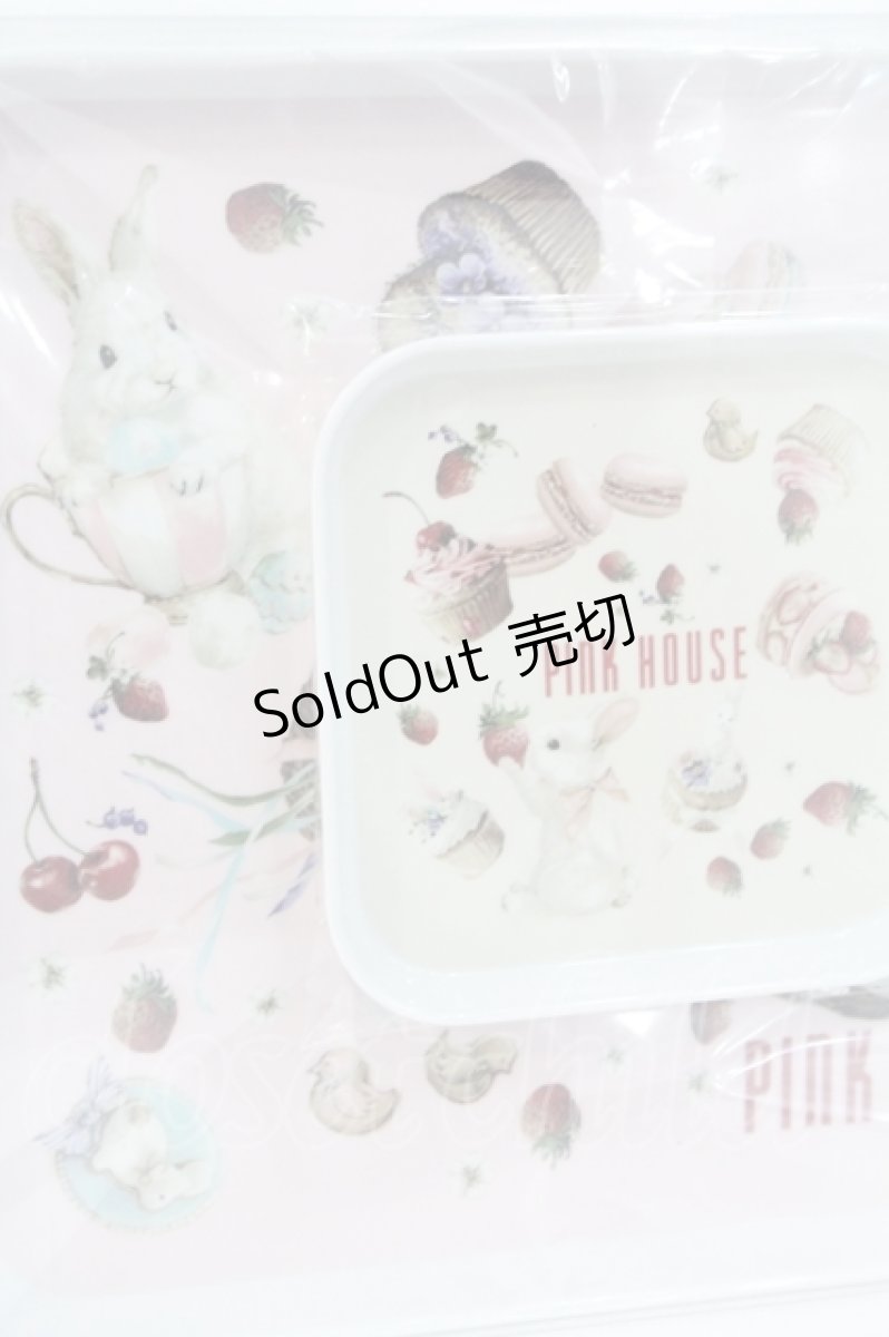 画像3: PINK HOUSE / スイーツスプリングバニー柄マルチプレート  ピンク I-26-09-25-114-LO-ZA-SA-ZI (3)