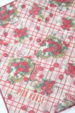 画像2: PINK HOUSE / 苺リースプリントハンドタオル  赤 I-26-09-25-120-LO-ZA-SA-ZI (2)