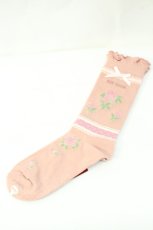 画像1: PINK HOUSE / ローズモチーフソックス  ピンク I-26-09-25-124-LO-ZA-SA-ZI (1)