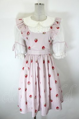 Preview of Strawberry Dolceワンピース  ピンクＸ白