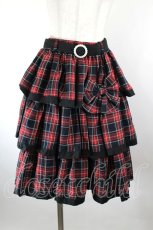画像1: metamorphose / チェック段スカート  レッド I-26-09-27-098-ME-SK-SA-ZI (1)