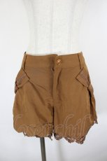 画像1: axes femme / 裾モチーフレース使いショートパンツ M ブラウン I-26-09-27-106-AX-PA-TE-ZI (1)