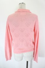 画像3: Nile Perch / くまさん透かしニットカーディガン  ピンク I-26-09-27-013-LO-TO-SA-ZI (3)