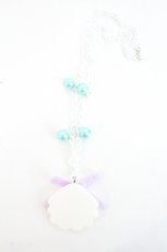 画像2: Nile Perch / マリンリボンネックレス  白Ｘ青 I-26-09-27-125-LO-AC-SA-ZI (2)