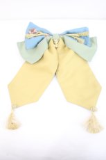 画像1: ALICE and the PIRATES / クリスの百鬼夜行〜宵に咲き誇る妖の華〜柄リボン  孔雀青（Blue） I-26-09-27-130-PA-AC-SA-ZI (1)