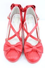 画像1: Lococo×byあしながおじさん / My Ribbon Shoes 25.5 レッド I-26-09-27-140-LO-SH-SA-ZI (1)
