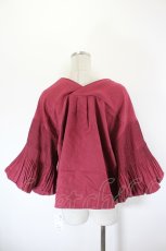 画像3: axes femme / 消しプリーツボリューム袖ブラウス M ワイン I-26-09-27-022-AX-BL-TE-ZI (3)