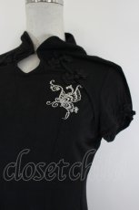 画像2: Ozz oneste / 蝶刺繍チャイナトップス  黒 I-26-09-27-033-OO-BL-TE-ZI (2)