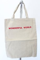 画像1: WONDERFUL WORLD / ロゴミニトート  アイボリーＸ赤 I-26-09-29-046-LO-BG-SA-ZI (1)