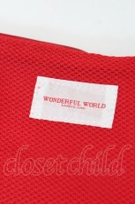 画像2: WONDERFUL WORLD / ロゴポーチ  赤Ｘ白 I-26-09-29-053-LO-ZA-SA-ZI (2)