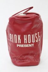 画像1: PINK HOUSE / ロゴポーチ  赤Ｘ白 I-26-09-29-054-LO-ZA-SA-ZI (1)