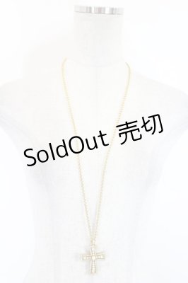 Preview of パールチェーンクロスモチーフネックレス  ゴールド
