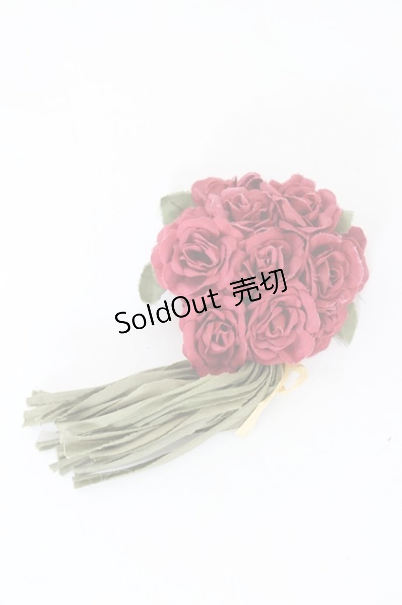 画像1: INGEBORG / 薔薇ブーケコサージュ  赤Ｘ緑 I-26-09-29-093-LO-AC-SA-ZI (1)