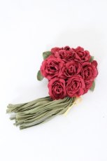 画像1: INGEBORG / 薔薇ブーケコサージュ  赤Ｘ緑 I-26-09-29-093-LO-AC-SA-ZI (1)