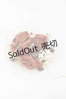 Preview of 薔薇フラワーブーケコサージュ  ブラウンＸ白