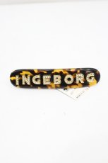 画像1: INGEBORG / ストーンロゴバレッタ  ブラウンＸシルバー I-26-09-29-107-LO-AC-SA-ZI (1)