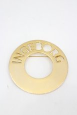 画像1: INGEBORG / ロゴまるモチーフブローチ  ゴールド I-26-09-29-120-LO-AC-SA-ZI (1)