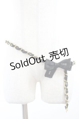 Preview of ロゴリボンチェーンベルト  黒Ｘゴールド