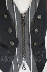 画像3: Rozen Kavalier / レジメンタルレイヤードジレ  黒×グレー×パープル I-26-10-01-040-OO-TO-TE-ZI (3)