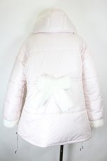 画像2: Honey Cinnamon / ファーフードコート  ピンクＸ白 I-26-10-01-051-LO-CO-SA-ZI (2)