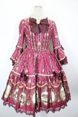 画像1: Angelic Pretty / カメオウィンドウドレス  ワイン I-26-10-01-065-AP-OP-SA-ZI (1)