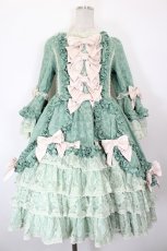 画像1: Angelic Pretty / ポンパドゥールドレス  ミント I-26-10-01-066-AP-OP-SA-ZI (1)