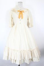 画像1: Amavel / Frilly Ribbonコットンワンピース  生成り I-26-10-01-071-CA-OP-SA-ZI (1)