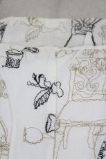 画像3: Jane Marple Dans Le Salon / チェア刺繍ワンピース M オフ I-26-10-01-082-JM-OP-TE-ZI (3)