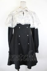 画像1: Rojita / ケープ付きシャツワンピース  黒 I-26-10-01-094-LO-OP-SA-ZI (1)