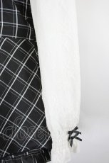 画像3: LIZ LISA / フリルスピンドルセットアップ  黒Ｘ白チェック I-26-10-01-095-LO-OP-SA-ZI (3)