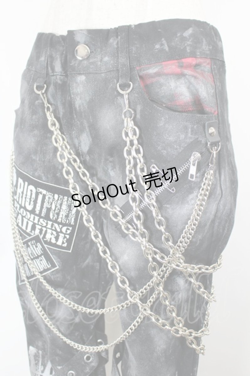 画像3: SEX POT ReVeNGe / CUSTOM VICIOUS MURDER PUNKISH ZIP パンツ M 黒×赤チェック I-26-10-01-101-SP-PA-TE-ZI (3)