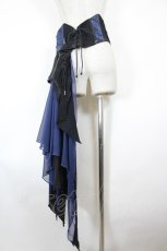 画像2: OZZ ANGELO / Garden of Fallen Angel コルセットスカート  黒×ブルー I-26-10-01-103-OO-SK-TE-ZI (2)