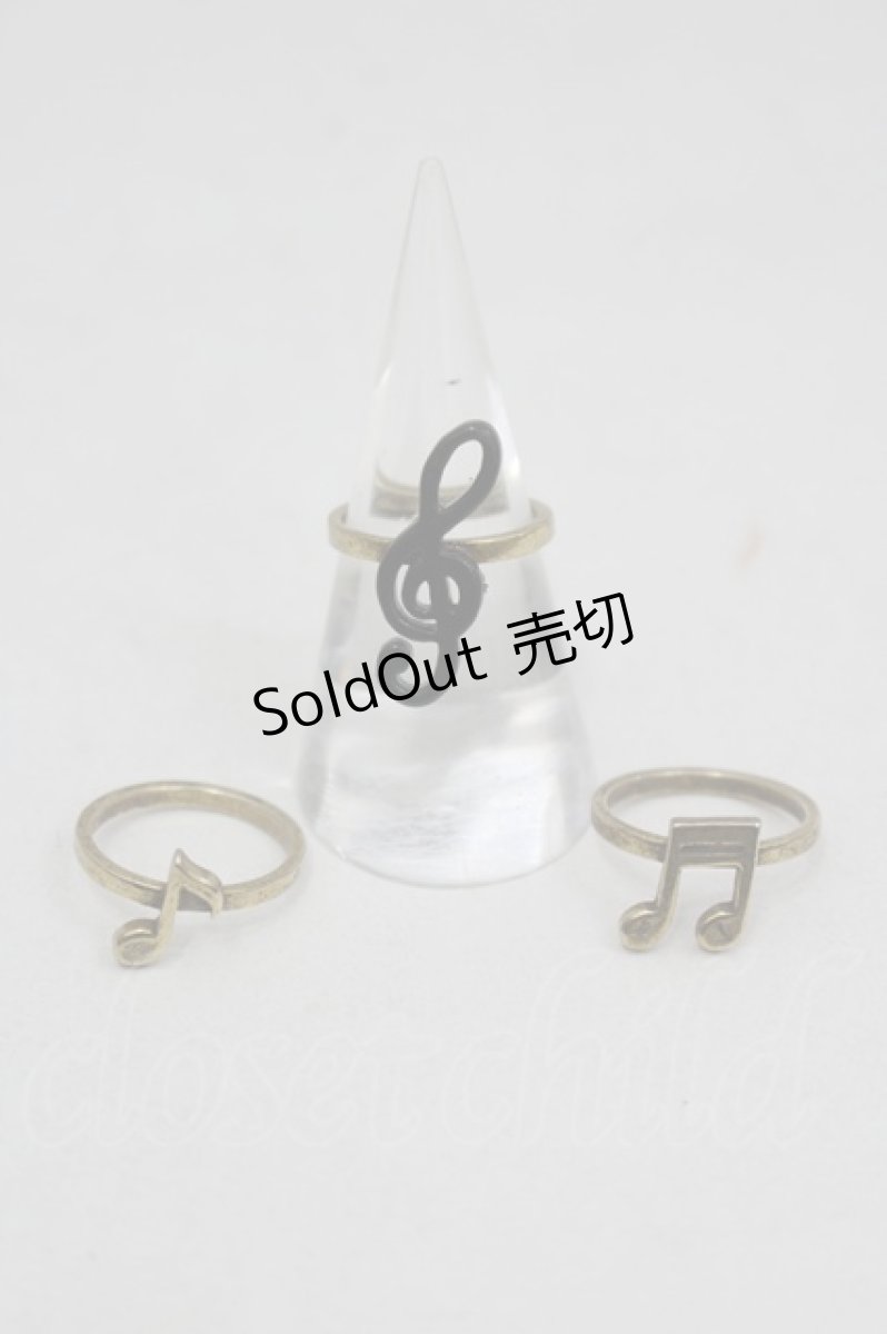 画像1: Jane Marple / MUSIC3連リング  ゴールド I-26-10-01-121-JM-AC-TE-ZI (1)