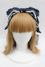 画像2: Chalmiere / スウィートドットリボンカチューシャ  紺 I-26-10-01-126-AX-AC-TE-ZI (2)