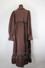 画像4: Kutir / 【クティールとレトロ】2WAYフリルリボンボウタイティアードワンピース M ダークブラウン I-26-10-03-061-LO-OP-TE-ZI (4)