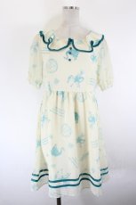 画像1: Fi.n.t / 木馬柄シフォンワンピース  アイボリーＸサックス I-26-10-03-077-CA-OP-SA-ZI (1)