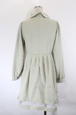 画像4: an another angelus / 襟リボン刺繍ワンピース  グリーン I-26-10-03-084-CA-OP-SA-ZI (4)