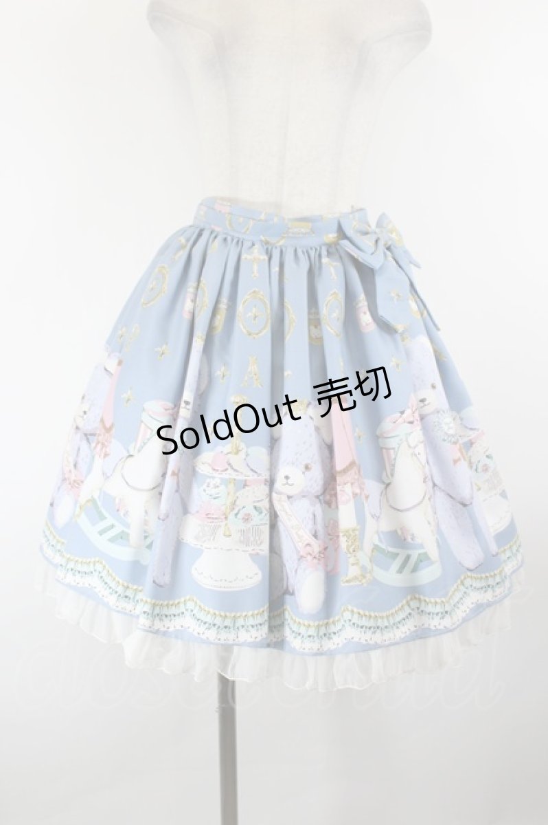 画像1: Angelic Pretty / Charlotte's Bearスカート  ブルー I-26-10-03-094-AP-SK-TE-ZI (1)