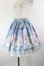 画像2: Angelic Pretty / Charlotte's Bearスカート  ブルー I-26-10-03-094-AP-SK-TE-ZI (2)