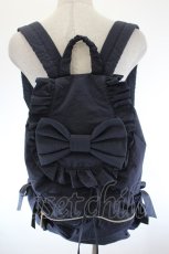 画像1: m petit by misako / TT AM リボンフラップ リュックサック  ネイビー I-26-10-03-119-LO-BG-TE-ZI (1)