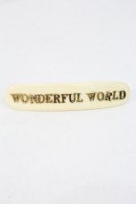画像1: WONDERFUL WORLD / ロゴバレッタ  アイボリーＸゴールド I-26-10-03-140-LO-AC-SA-ZI (1)