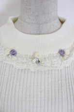 画像3: axes femme / バラボトルネックニットプルオーバー  白 I-26-10-03-025-AX-TO-SA-ZI (3)