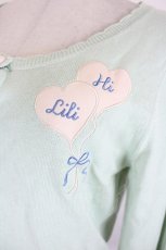 画像3: Fi.n.t / ハートバルーン刺繍ニットカーディガン  ミント I-26-10-03-031-CA-TO-SA-ZI (3)