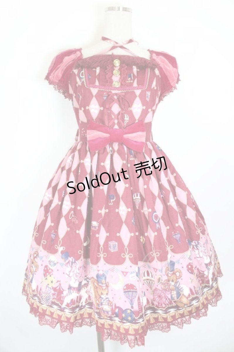 画像1: Angelic Pretty / TOY MARCHワンピース  ボルドー I-26-10-05-035-AP-OP-SA-ZI (1)