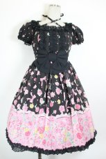 画像1: Angelic Pretty / Powder Roseワンピース  黒 I-26-10-05-036-AP-OP-SA-ZI (1)