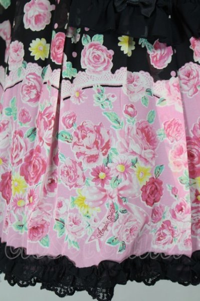 Angelic Pretty / Powder Roseワンピース 黒 I-26-10-05-036-AP-OP-SA