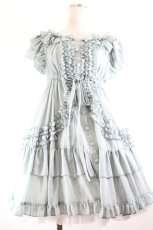 画像1: Physical Drop / シフォンフリルワンピース  サックス I-26-10-05-049-LO-SK-TE-ZI (1)