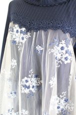 画像3: axes femme / チュール刺繍切替チュニック M ネイビー I-26-10-05-059-AX-TO-TE-ZI (3)