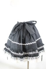 画像2: Rose and Neverland（海外ロリータブランド） / Rabbit's Desire Cotton Old School Lolita Skirt L 黒×白 I-26-10-05-078-LO-SK-TE-ZI (2)